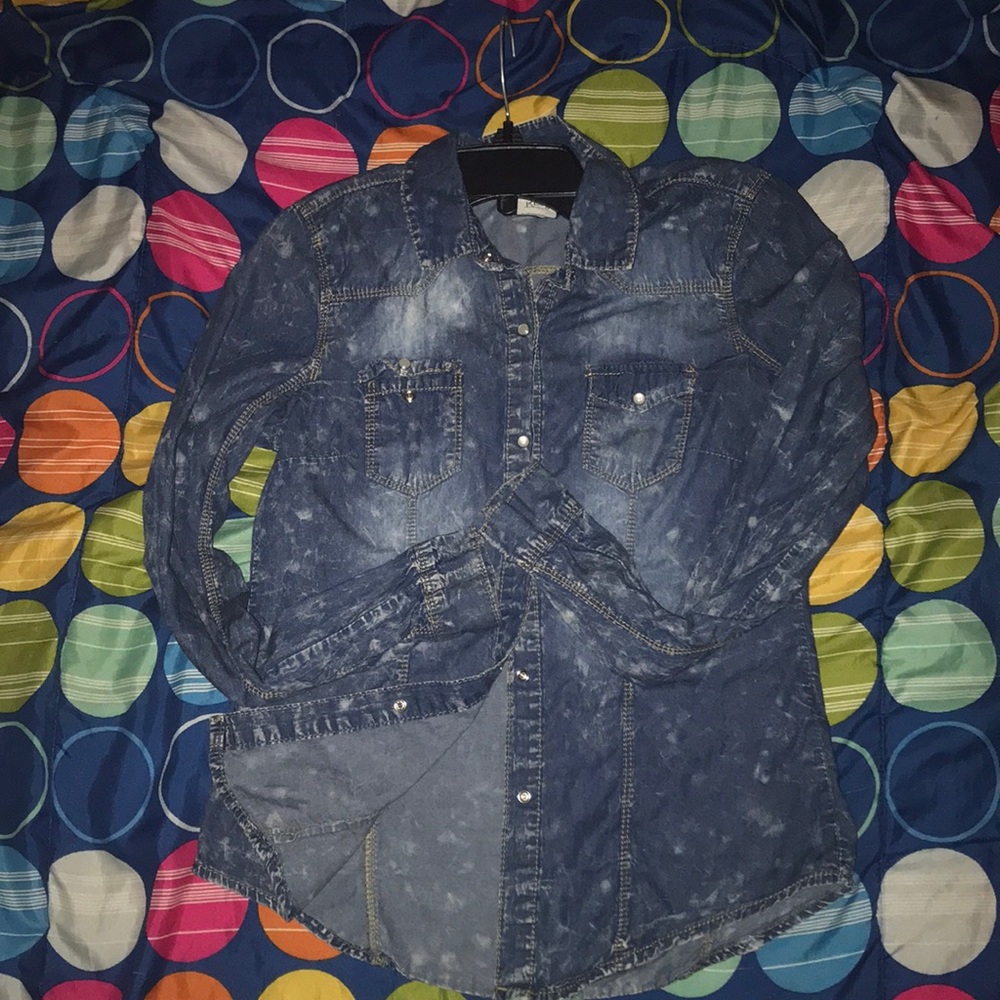 Denim button down